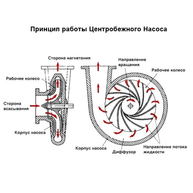 Принцип работы центробежного насоса